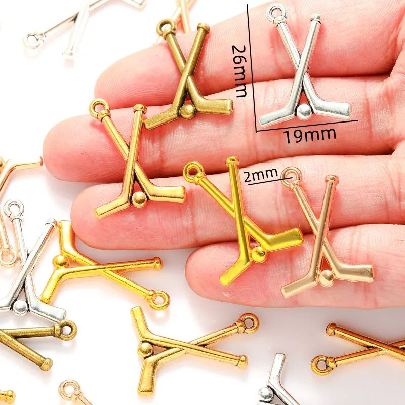 10 шт. подвеска в виде хоккейного шара для ожерелья браслета подвески самодельные