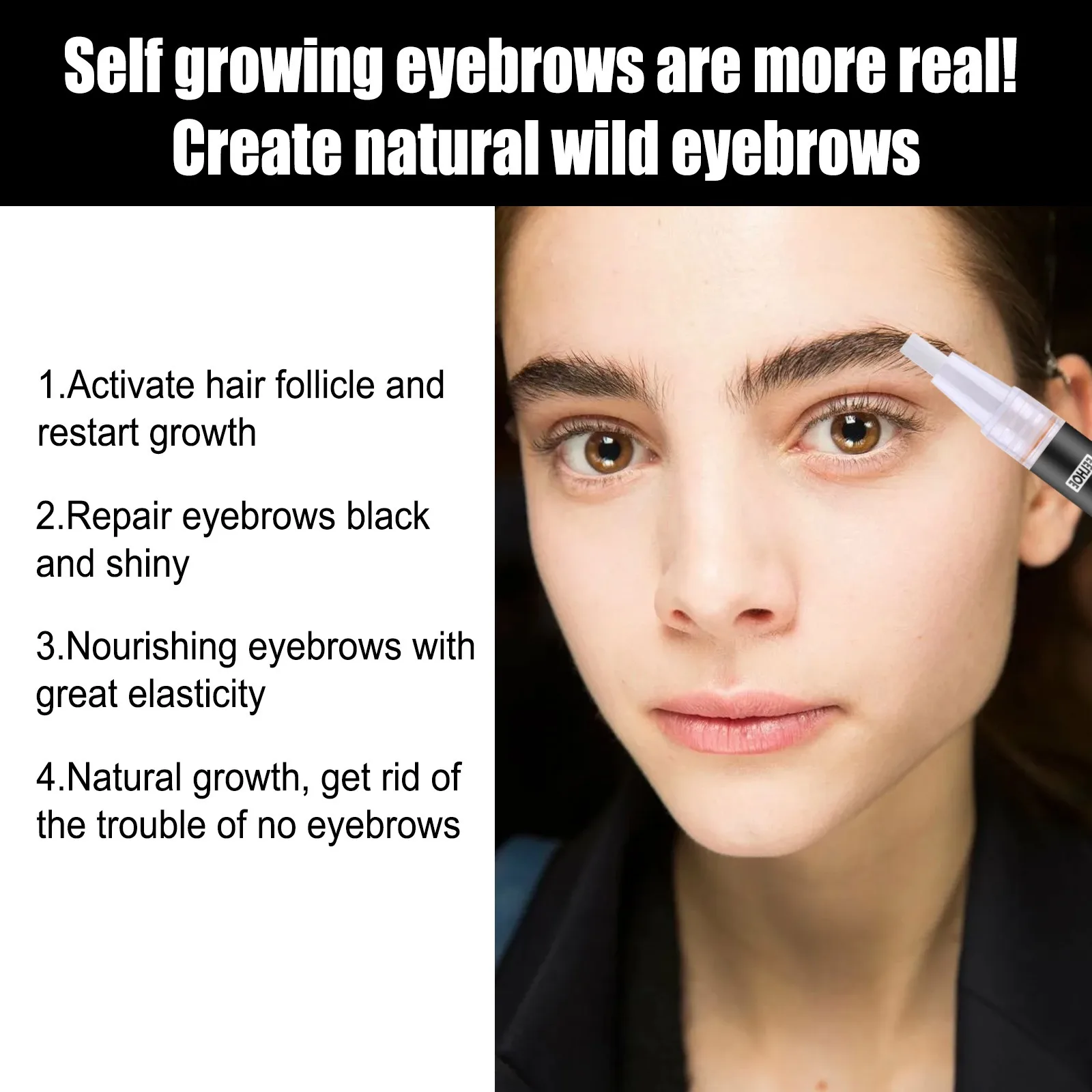 Густая жидкость для бровей натуральная густая Питательная Жидкость удлиняющая и