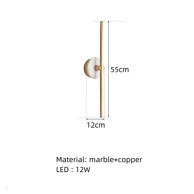 

Настенный светильник из мрамора IWP золотистый