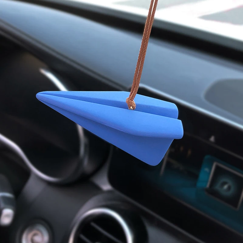 Бумажный автомобильный шарм в виде самолета бумажный кулон ароматический