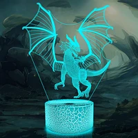 dragongame handlecatelephant 3d lamp acrylic usb led night lights christmas decorations for home bedroom birthday gifts