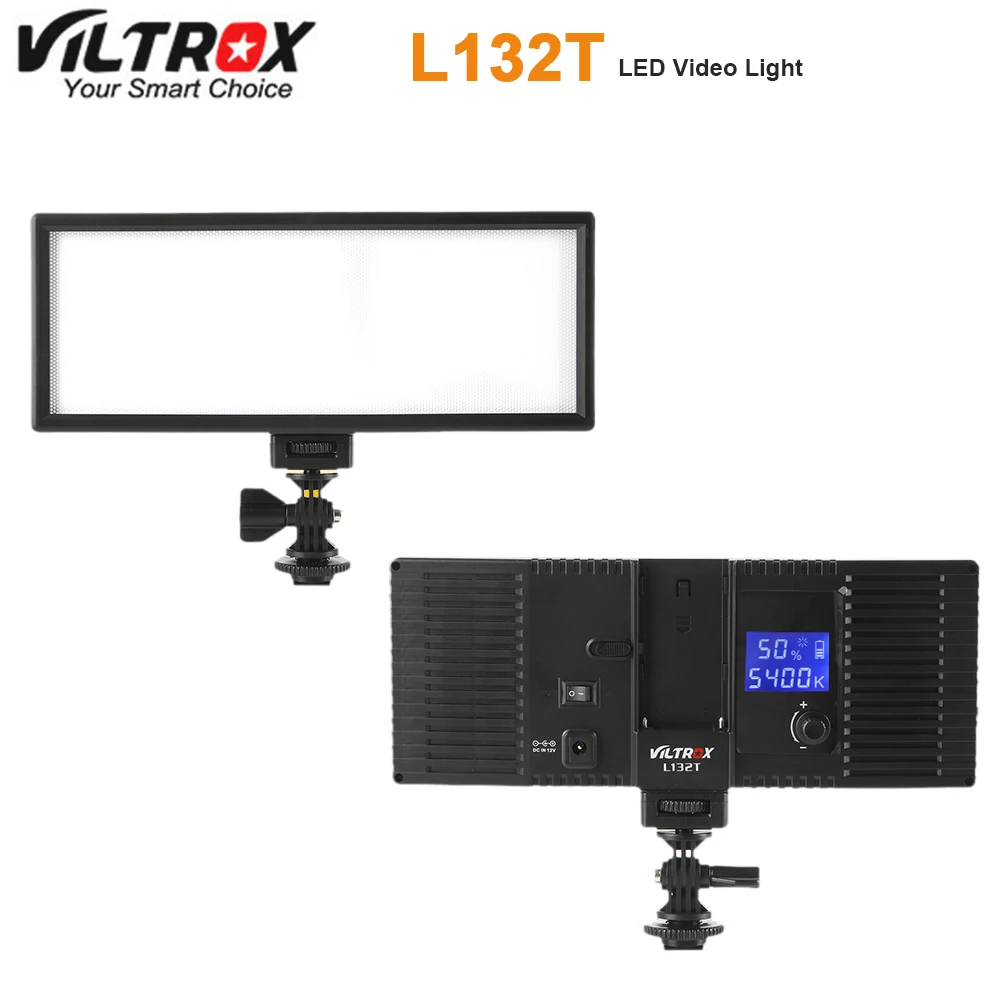 

Viltrox L132T LED Video Light Ultra Thin LCD Display Bi-Color & Dimmable DSLR Studio Light Lamp Panel for Camera DV Camcorder