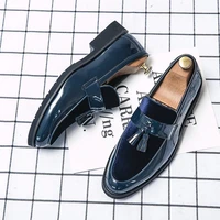 italian fringe leather loafers for men handmade patchwork mens flats casual shoes designer dress shoes summer leisure men shoes