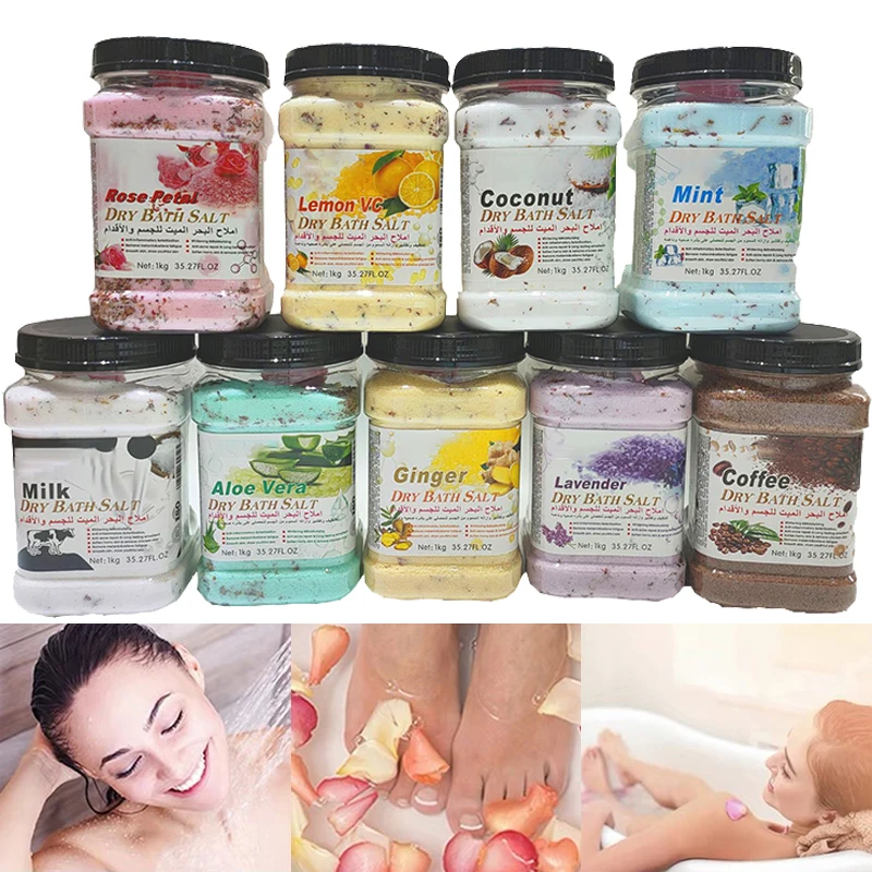 

1KG/350G Bath Salt Foot Spa Pedicure Bath Salt Rose Bath Salts Body Salt Exfoliating Scrub Body Scrubs Body Dead Skin Remover