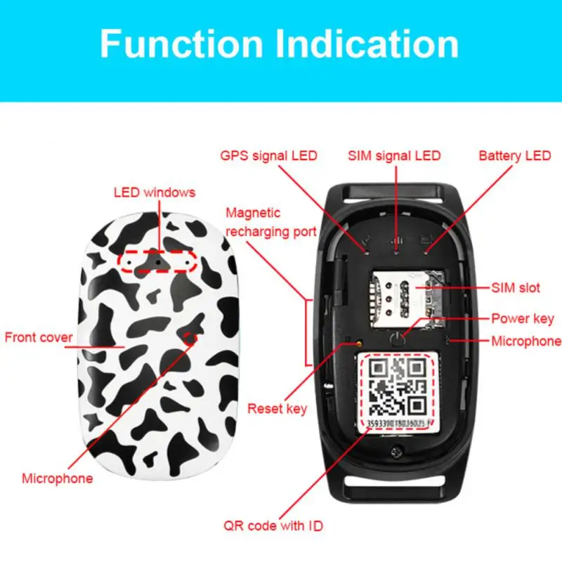 Waterproof 4g Gps Locator With Microphone 1pc Two-way Search Locator Sos Alarm Mini For Dog Cat Animals Tracking Device Locator enlarge