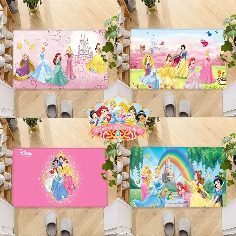 Miniso Дисней Дверной Коврик С Мультяшными Принцессами Нескользящий Входной