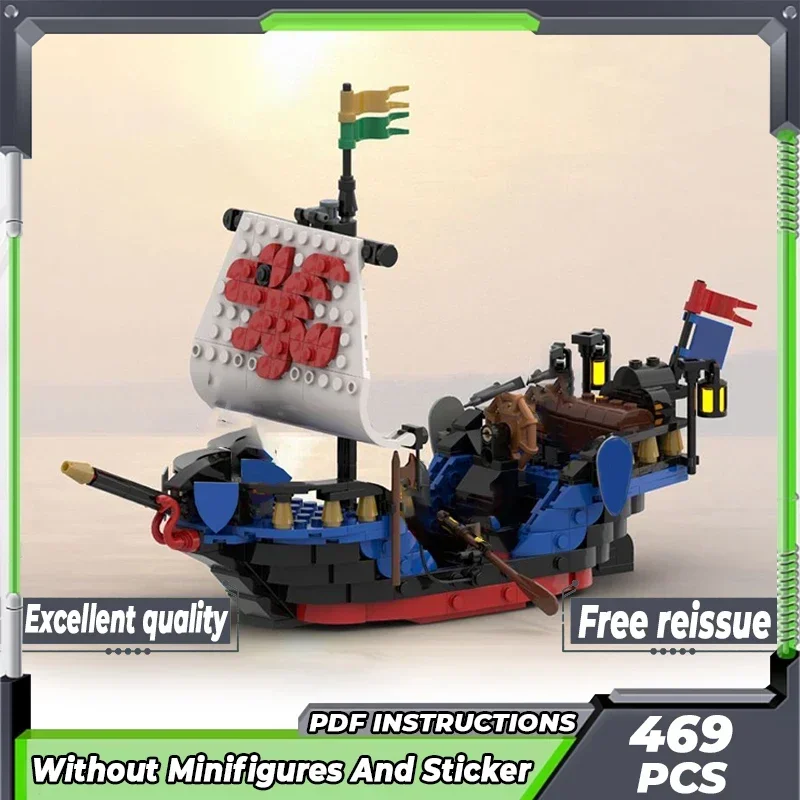 Конструктор Военный корабль Moc конструктор средневековый See Serpent модульные блоки