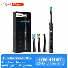 Fairywill Electric Sonic Toothbrush USB Charge FW-507 Rechargeable Waterproof Electronic Tooth Brushes Replacement Heads Adult