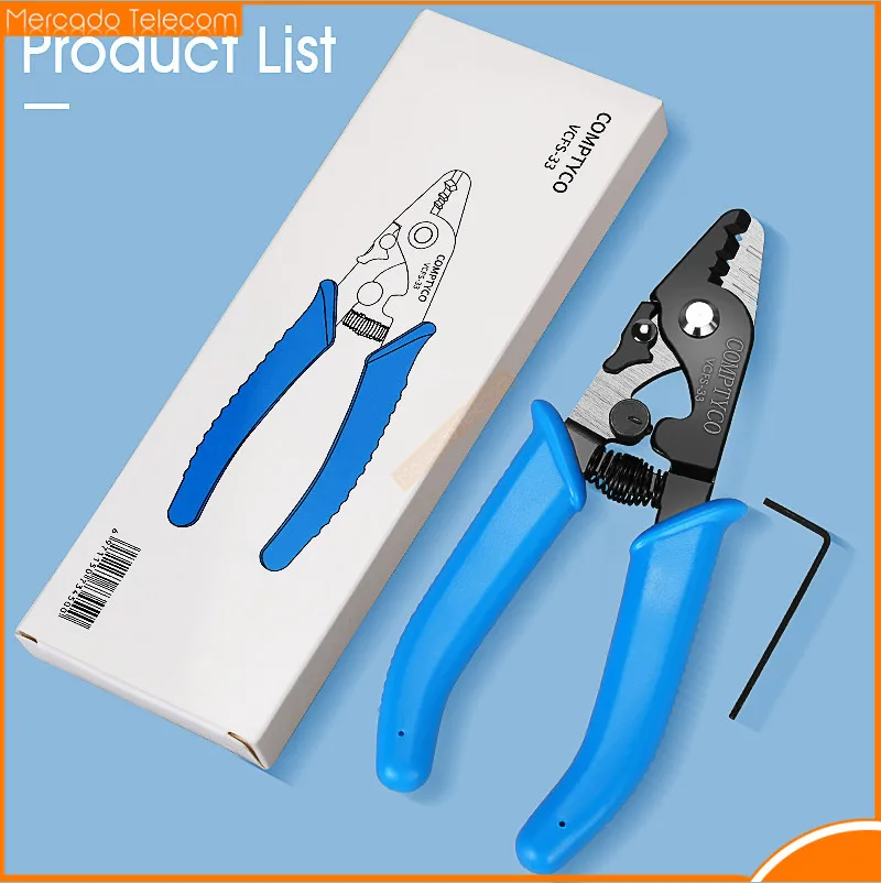 VCFS-33 Three-port Fiber Optical Stripper Pliers Wire Strippers for FTTH Tools Optic Stripping Plier Tool