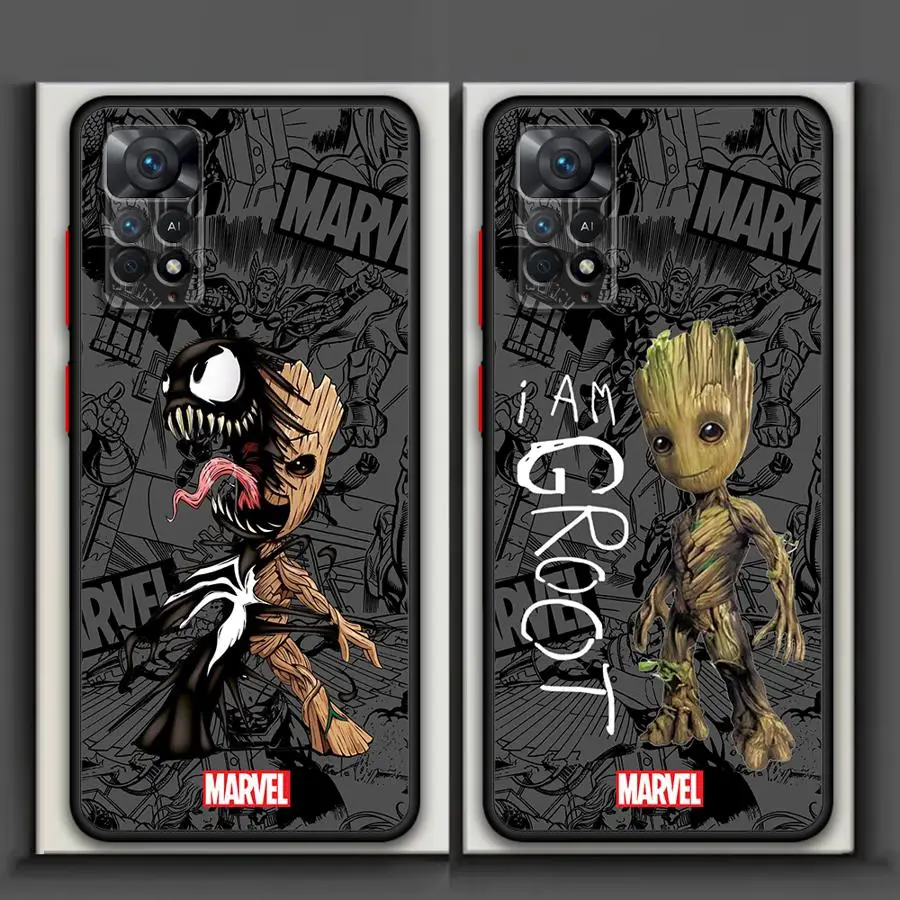 Чехол для телефона Marvel Groot Baby Xiaomi Redmi Note 11 12 13 Pro Plus 11Pro 5G 7 8 9 10Pro 8T 9S 10S 12S Cover Shell