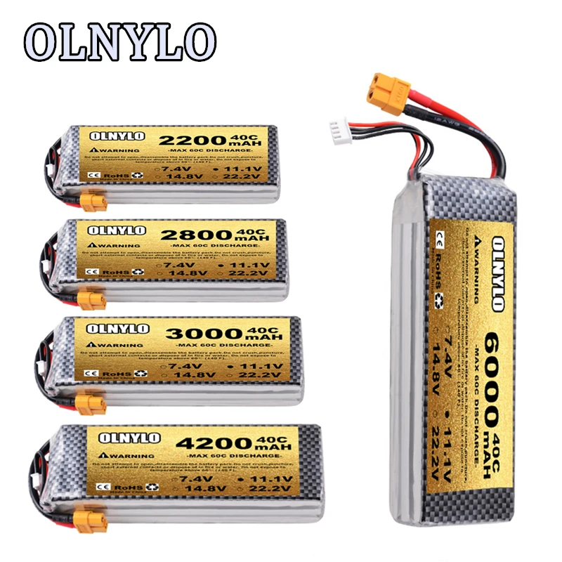 

3S RC LiPo Battery XT60 plug 11,1 V 1500 2200 2800 3000 4200 mAh 40C/60C для фотолодки автомобиля 6000 V LiPo 3S