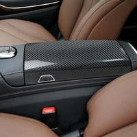 abs carbon fiber car styling interior center console armrest box protection cover trim for mercedes benz s class w222 2014 2019