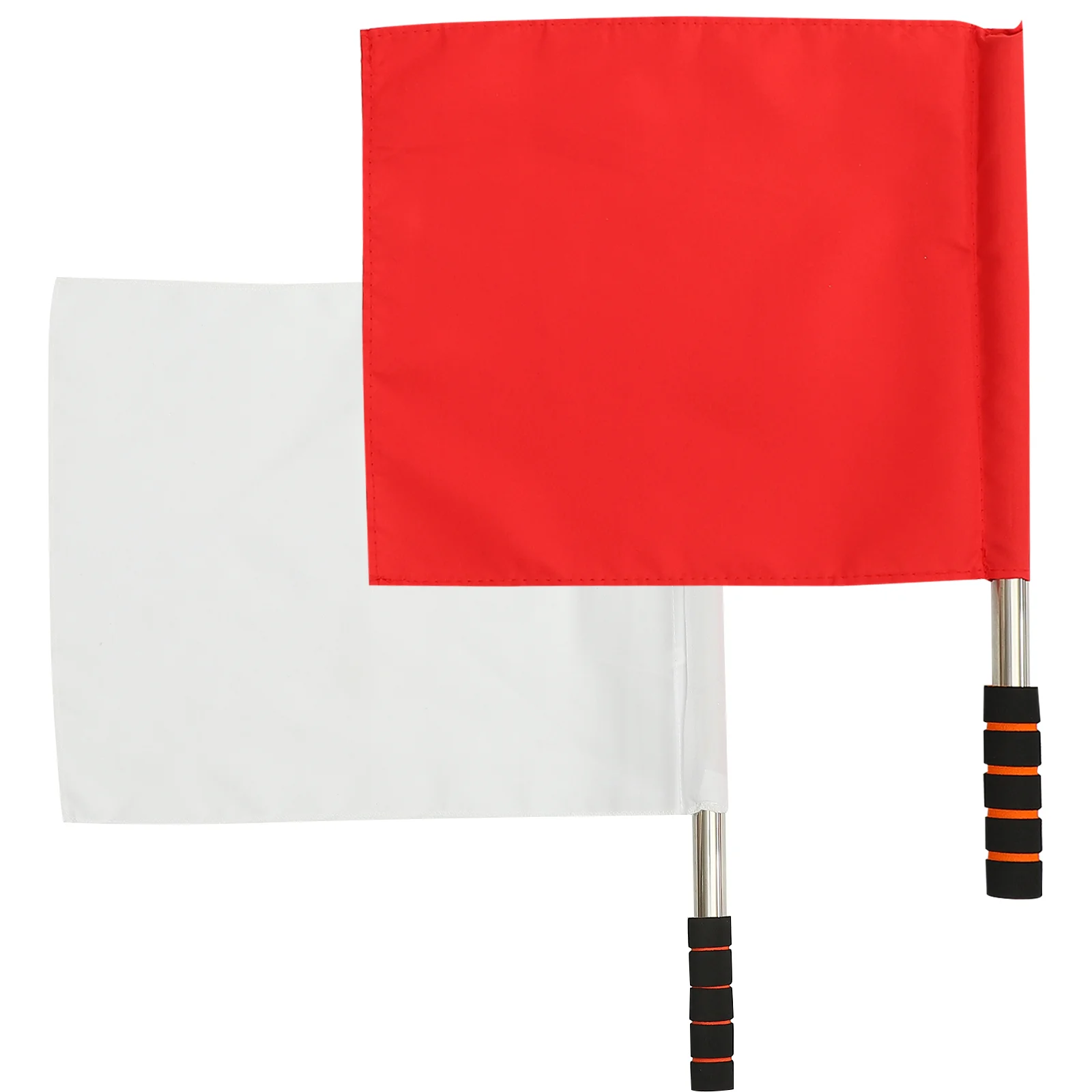 

2 Pcs Referee Border Flag Outdoor Signs Traffic Flags Match Signal Commanding Waving Cloth Conducting Safety Hand