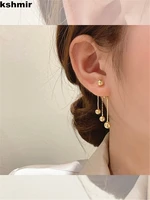 south korea long tassel earrings 2022 new high sense of light luxury metal earrings female earrings accessories jewelry gift
