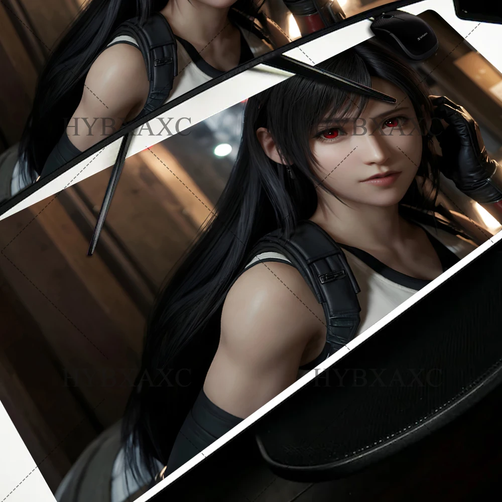 90x40 FINAL FANTASY VII Tifa Lockhart Large Mousepad Xxl Gaming Accessories Office Gamer Keyboard Desk Mat Mouse Pad