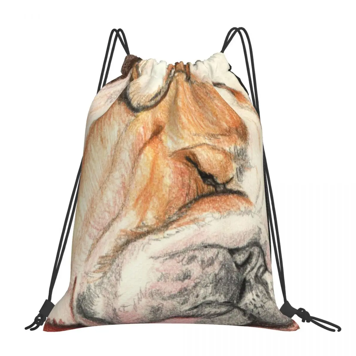 

English Bulldog Alfie Backpacks Multi-function Portable Drawstring Bags Drawstring Bundle Pocket Storage Bag Book Bags For Man