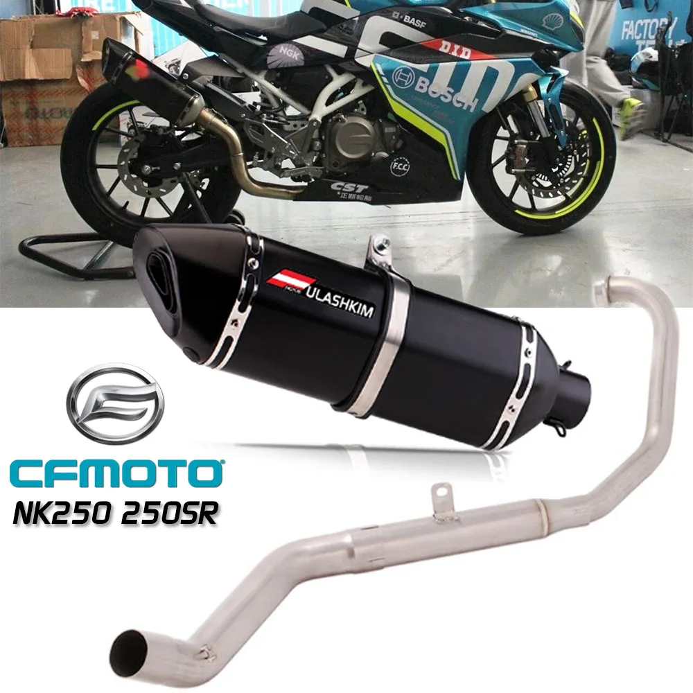 

Full System Exhaust For CF Moto NK250 250SR Motorcycle Exhaust Muffler Escape Front Middle Link Pipe With DB Killer Exhaust