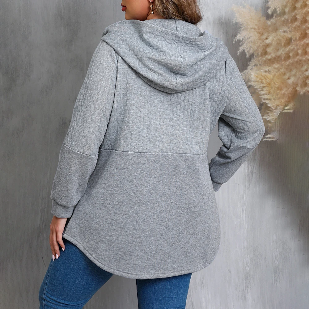 Женские Утолщенные Пуловеры С Капюшоном Уличная Одежда На Молнии Длинными