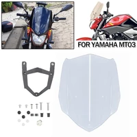 for yamaha mt03 mt 03 mt 03 2016 2019 motorcycle wind shield screen deflector sport touring racing windshield with bracket screw
