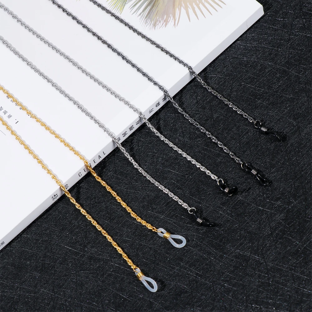 

Fashion Woman Men Metal Simple Glasses Chain Non-slip Vintage Lanyard Reading Glasses Holder Neck Strap Rope Sunglasses Chain
