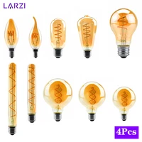 4pcslot t45 st64 g80 g95 g125 t225 spiral light led filament bulb 4w 2200k retro vintage lamps decorative lighting edison lamp