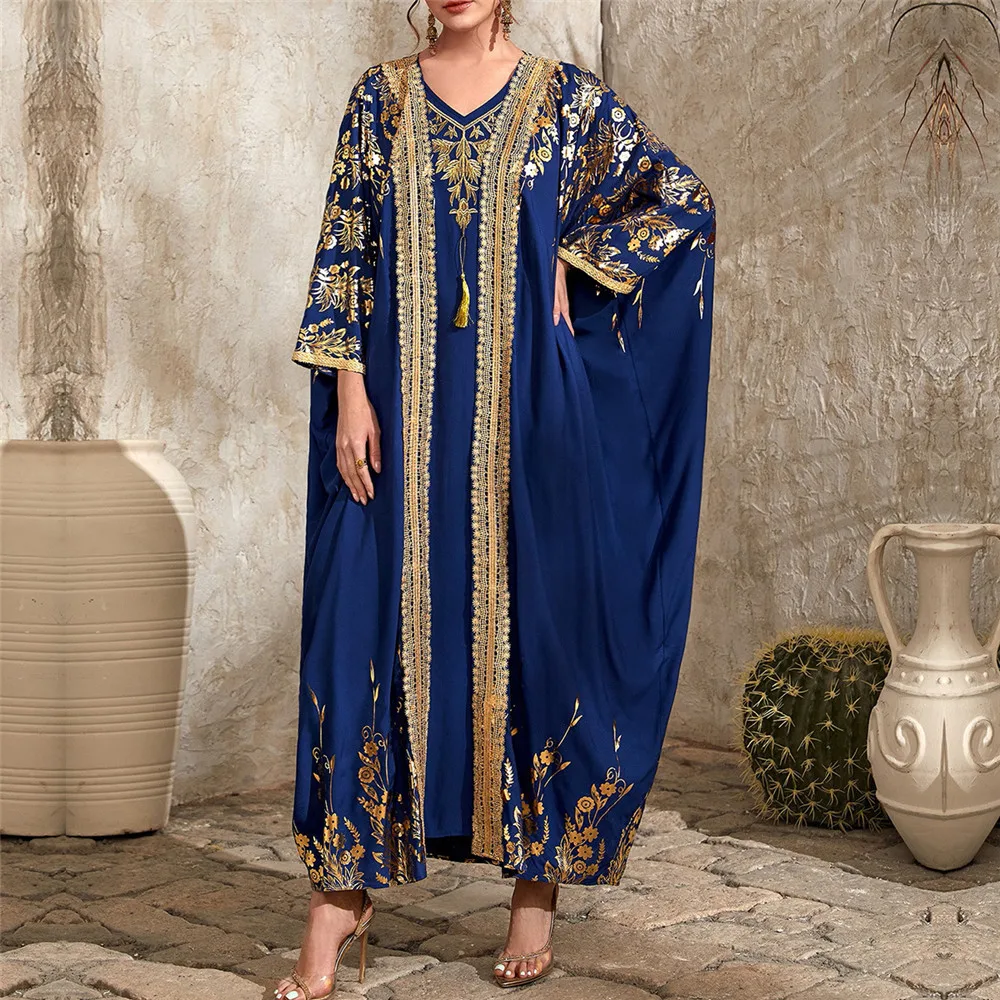 

2 Pieces Set Eid Mubarak Kimono Open Abaya Maxi Dress Matching Clothes 2023 Ramadan Muslim Women Kaftan Robe Dubai Turkey Gown
