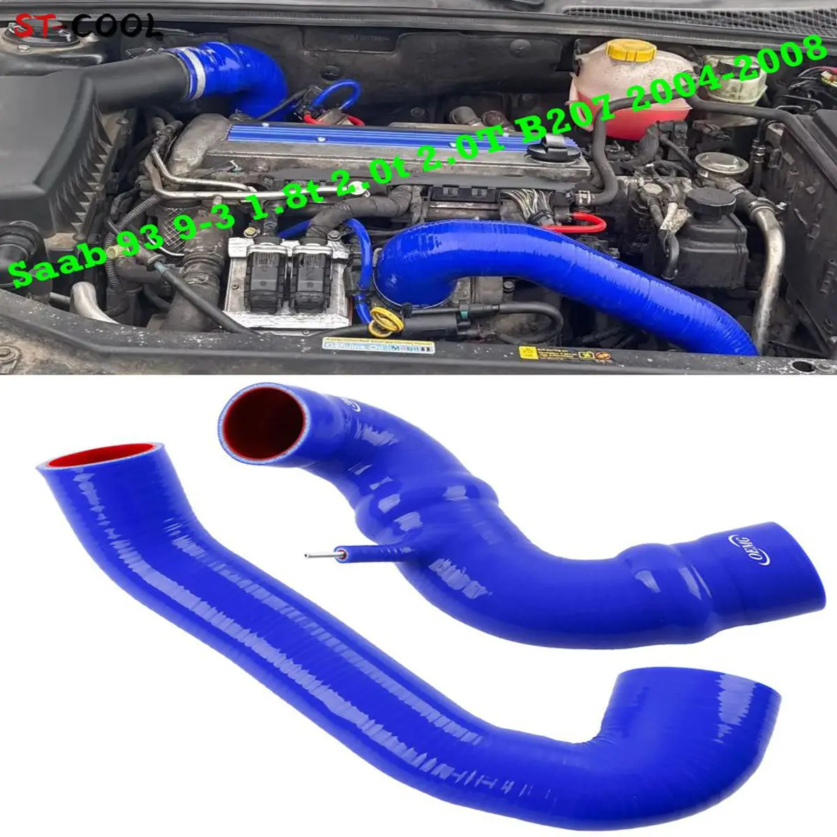 

Для Saab 93 9-3 1,8 т 2,0 т 2,0 т B207 2004-2008 шланги фильтра воздухоочистителя впускной и дроссельной заслонки корпус силиконовые трубки 2 шт. 10 цветов