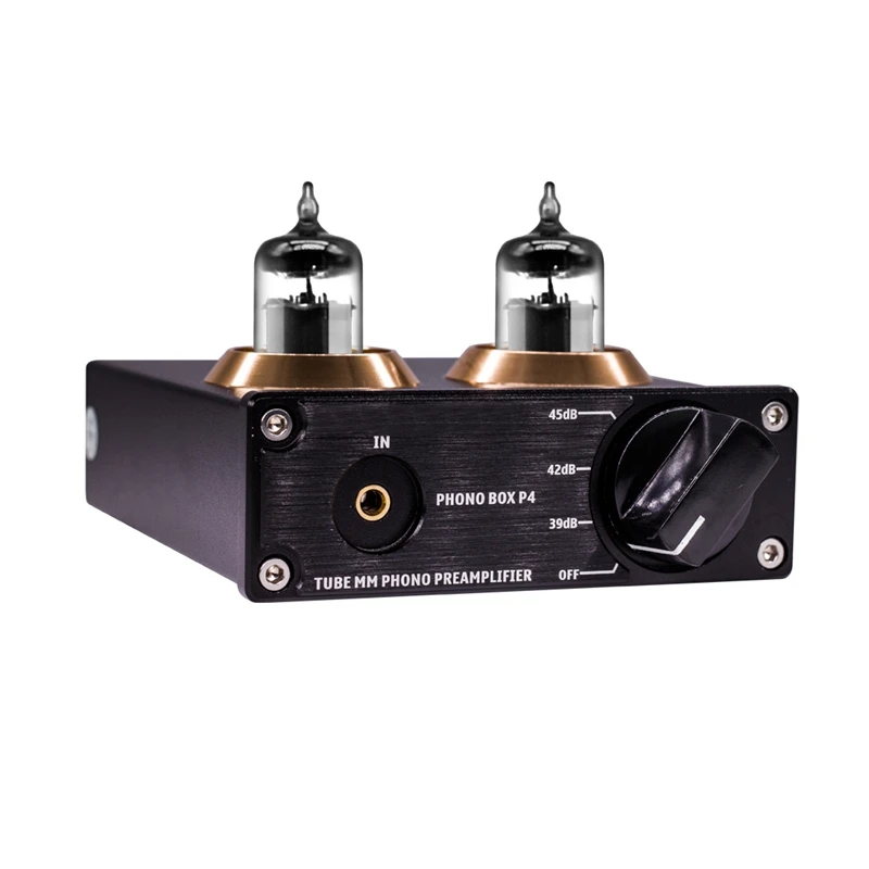 

6J2 Vacuum Tube MM Phono Preamp Turntable Phonograph Preamplifier Mini Stereo Audio HiFi Vacuum Tube Amplifier EU Plug
