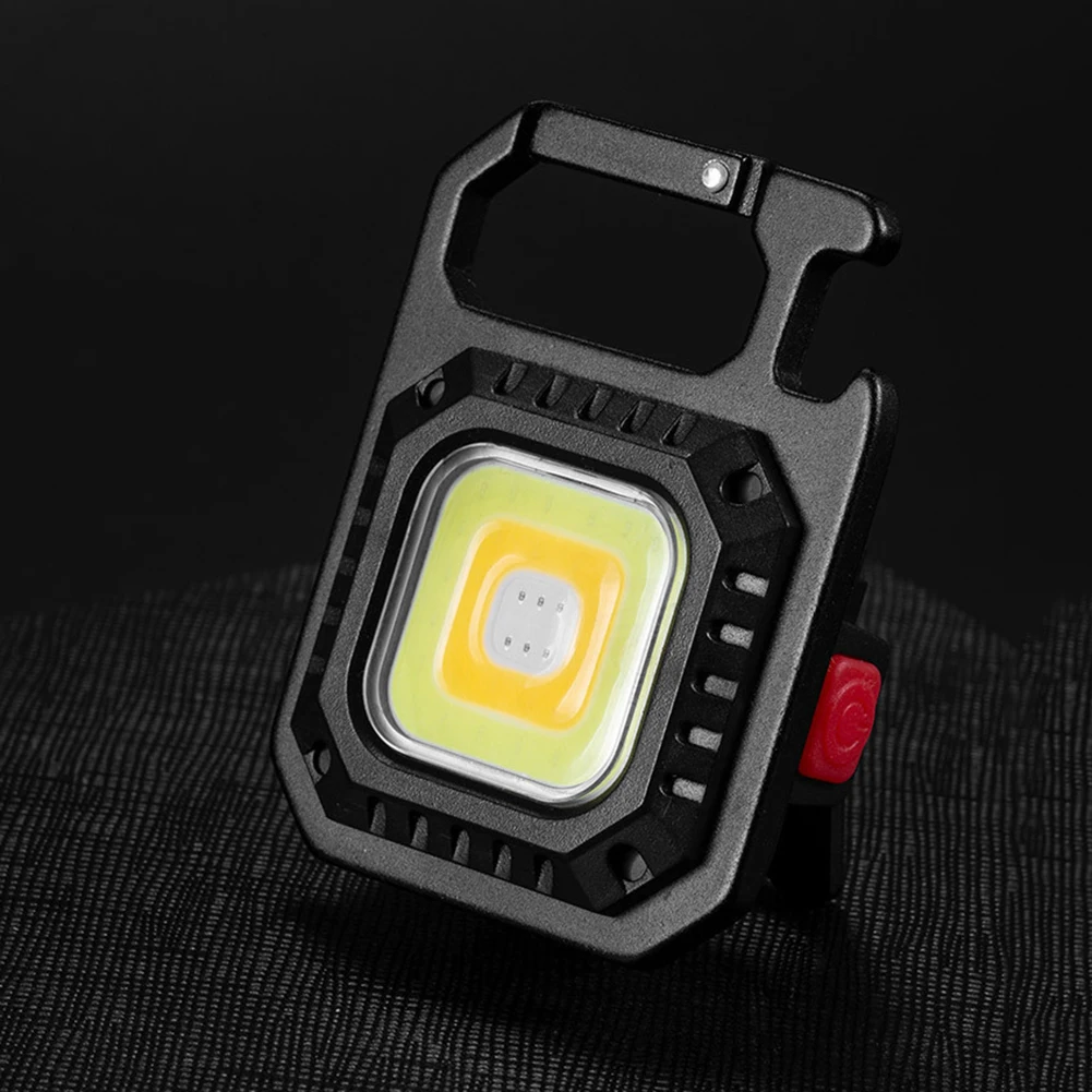 

Портативный Миниатюрный светодиодный фонарик COB, ручсветильник светильник с брелоком, карабином, для кемпинга, походов, путешествий