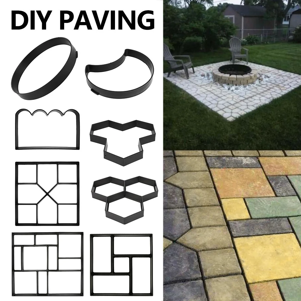 

Paver Molds for Concrete DIY Path Maker Cement Mould Gardening Tools Reusable Concrete Mould Stone Brick Paving Paver Moulds