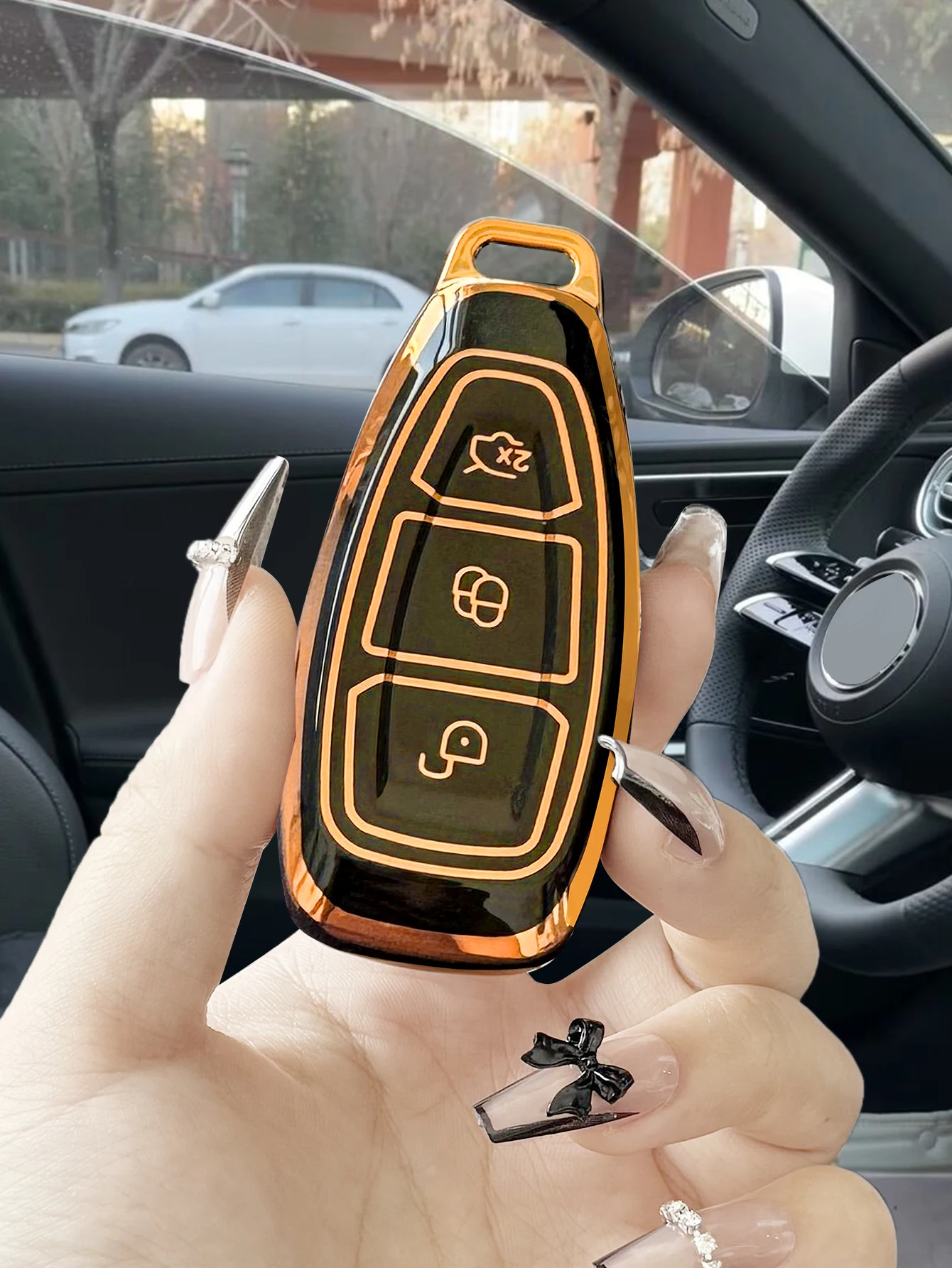 

Чехол Для Ключей Из ТПУ Для Ford Focus 3 4 ST Fiesta Fusion Kuga Ecosport Mondeo MK3 MK4-защитный Аксессуар Для Дистанционног...