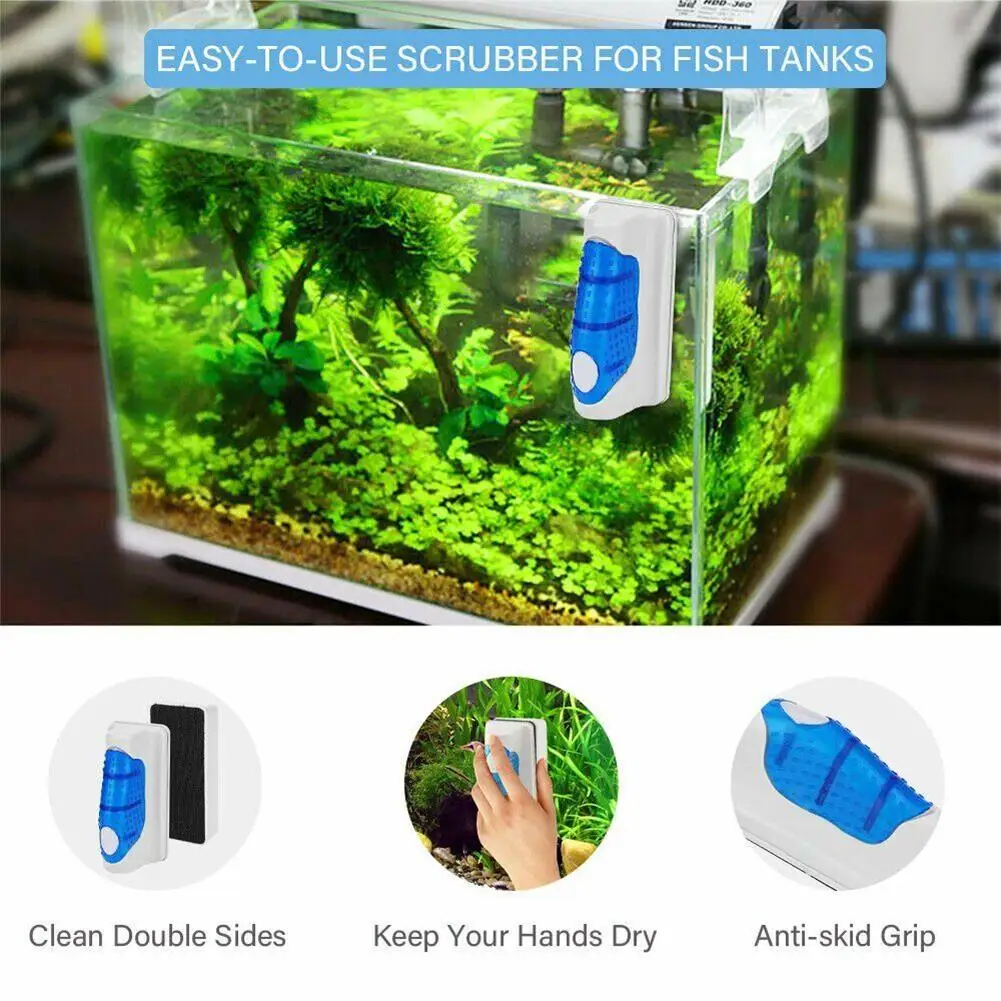 Щетки для аквариума магнитные плавающие скребок очистки стекла окон водорослей