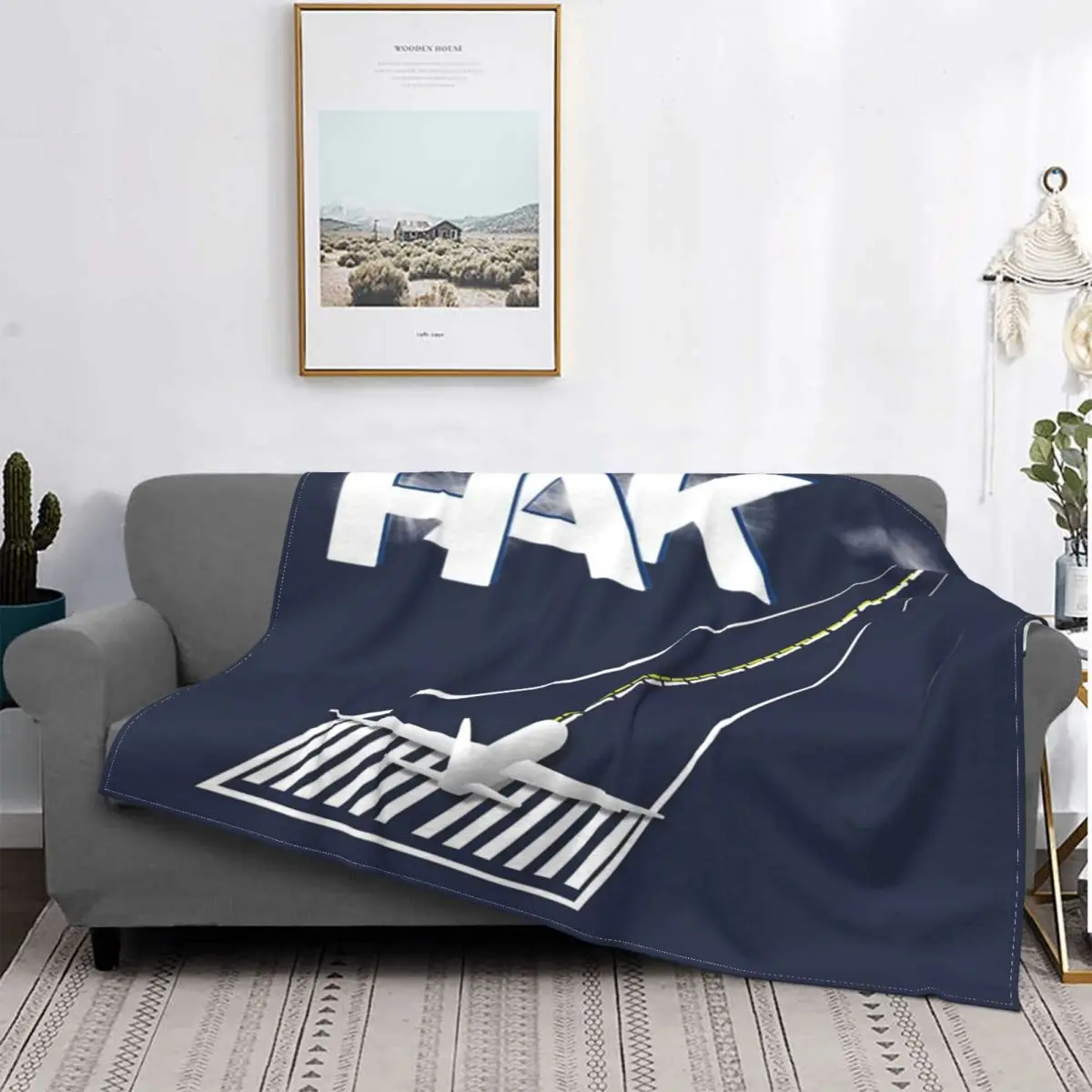 

Haikou-Manta a cuadros para cama, manta de playa de lujo, 3 unidades