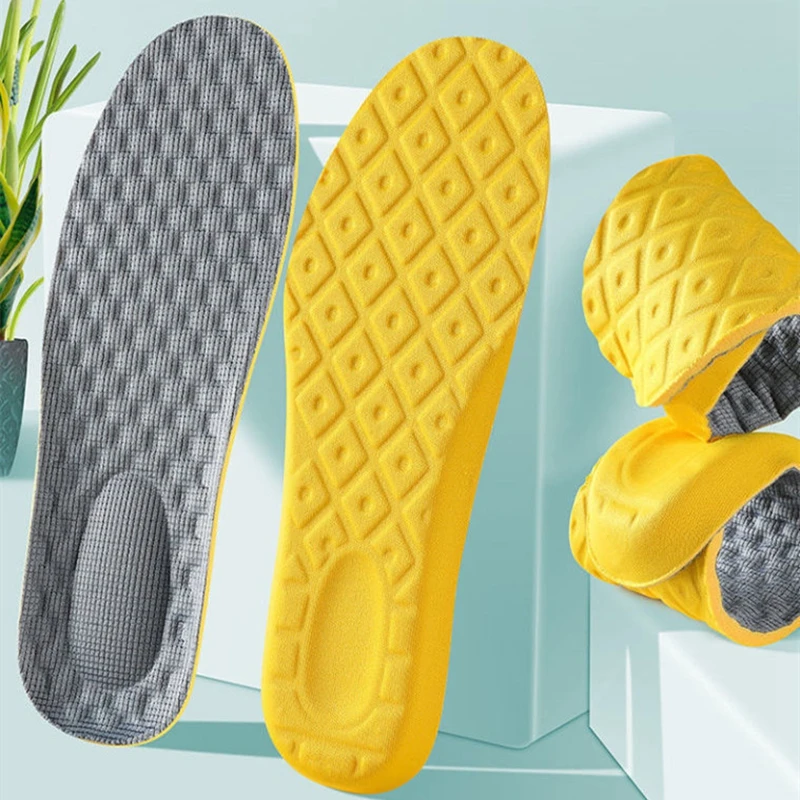 

1 Pair Sports Insoles For Feet Soft High Elasticity Inserts Shock-Absorbing Template Deodorant Insole Men Women Shoe Sole