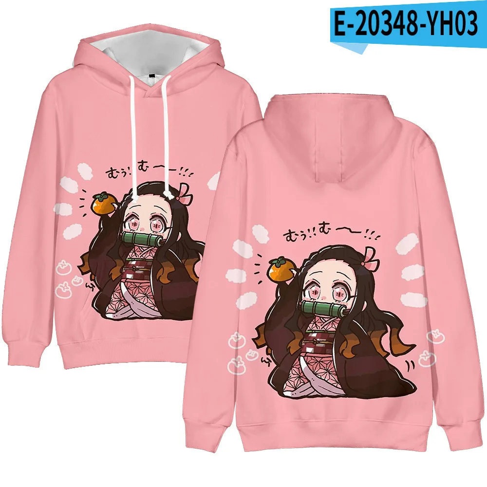 

Demon Slayer Hoodie 3-14 Years Boys Girls Kids Anime Sweatshirt Children Hoodies Anime Clothes Tanjirou Nezuko cosplay costume