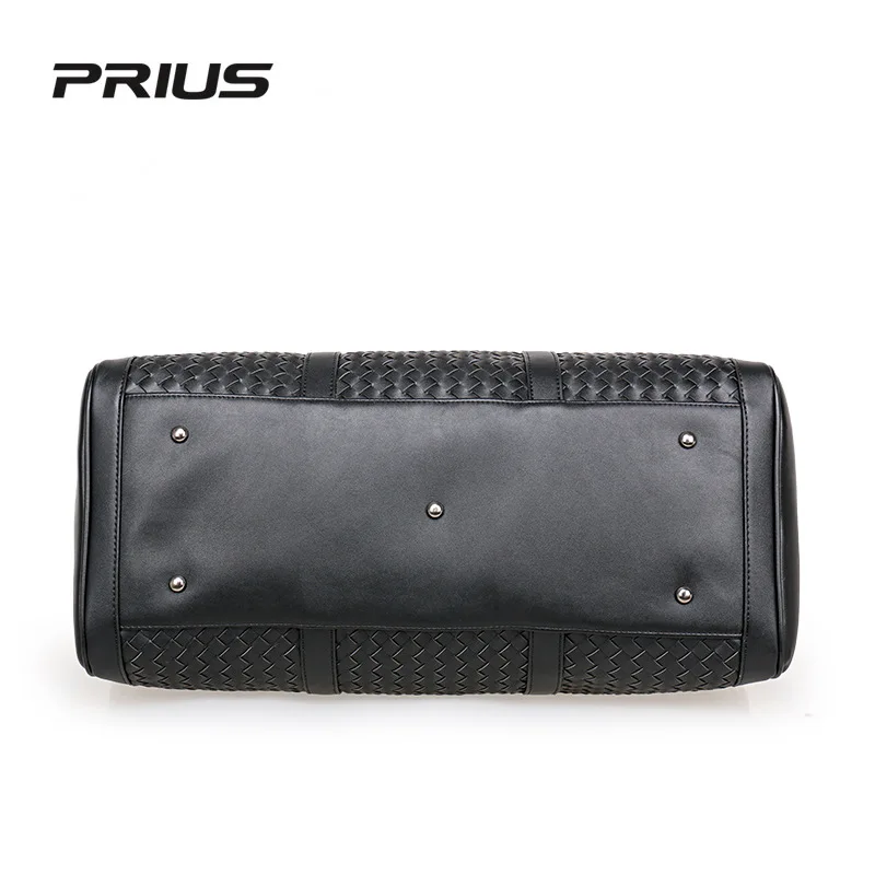 100%Leather luxury brand woven travel bag for men's leisure travel suitable for women's travel capacity suitcase travel bag