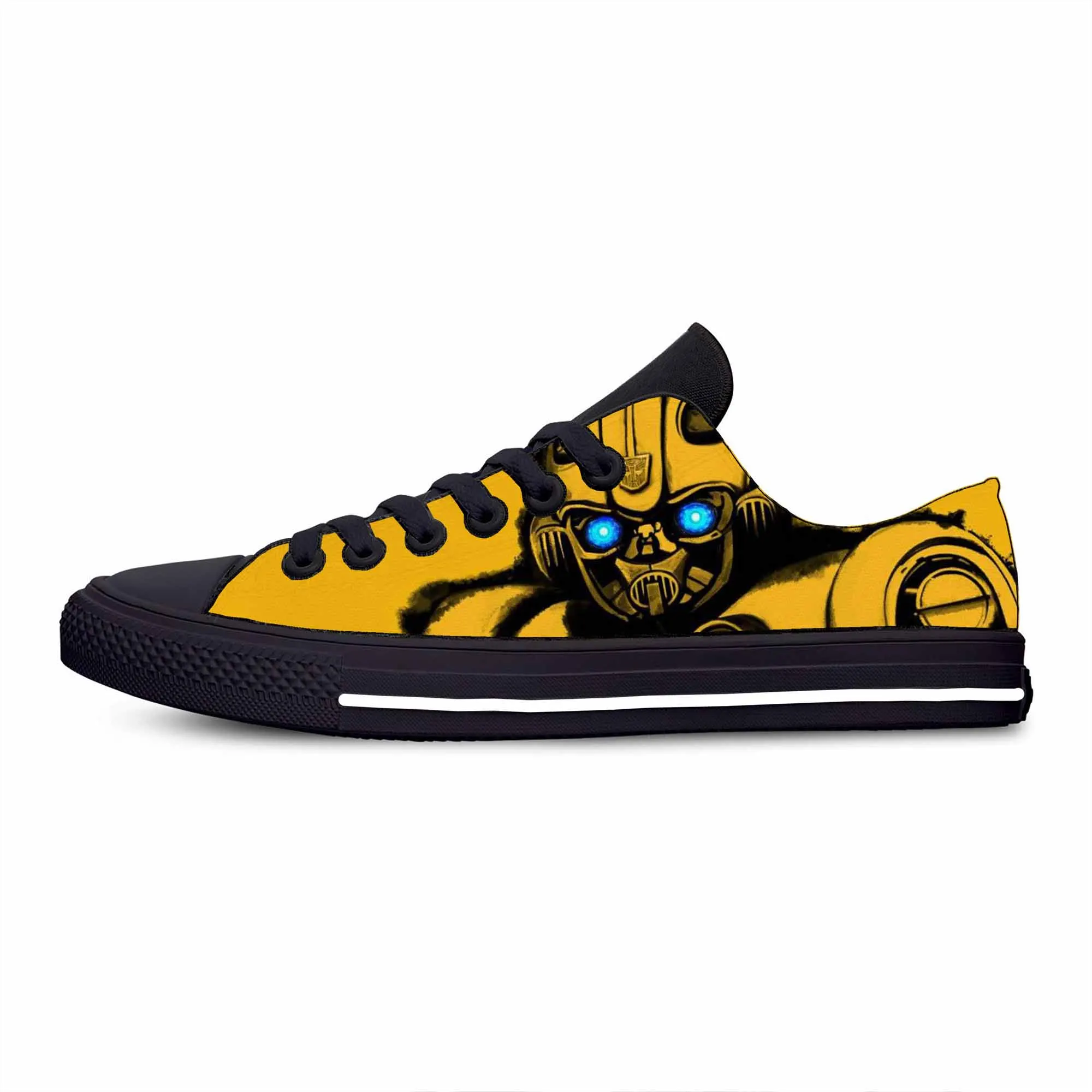 

Anime Cartoon Manga Comic Bumblebee Transformer Casual Cloth Shoes Low Top Lightweight Breathable 3D Print Men Women Sneakers