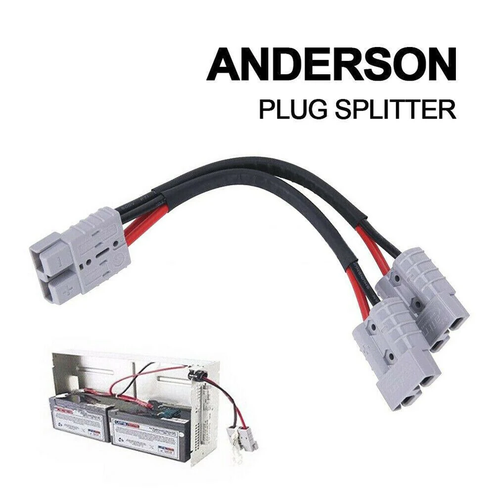 

50A For Anderson Plug Dual Y Adaptor Cable Extension Lead 6mm Battery Connector Automotive Cable Y Type Plug Adapter