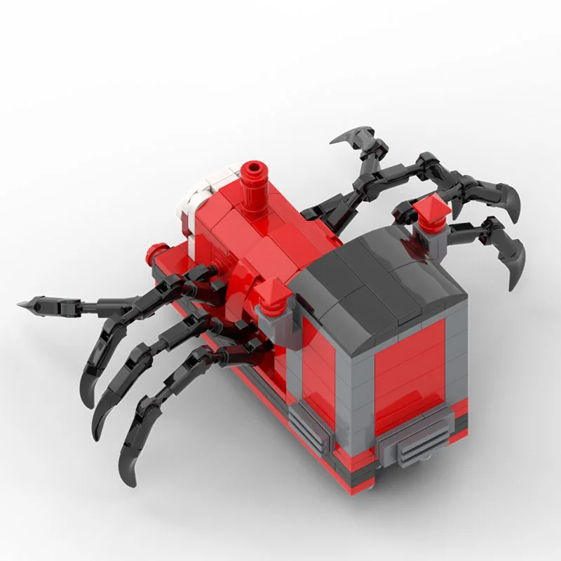 Фото Конструктор Moc Choo-Choo Шарлз, игра ужасов, поезд-паук, животные, набор строительных блоков, Мультяшные паровые поезда-монстры, игрушки для детей №4