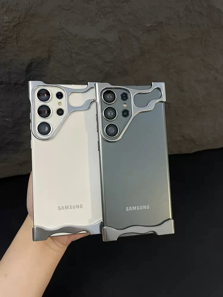 Фото Чехол для Samsung Galaxy S26 25 S24 S23 Ultra Plus из алюминиевого сплава с защитой объектива и углов №4