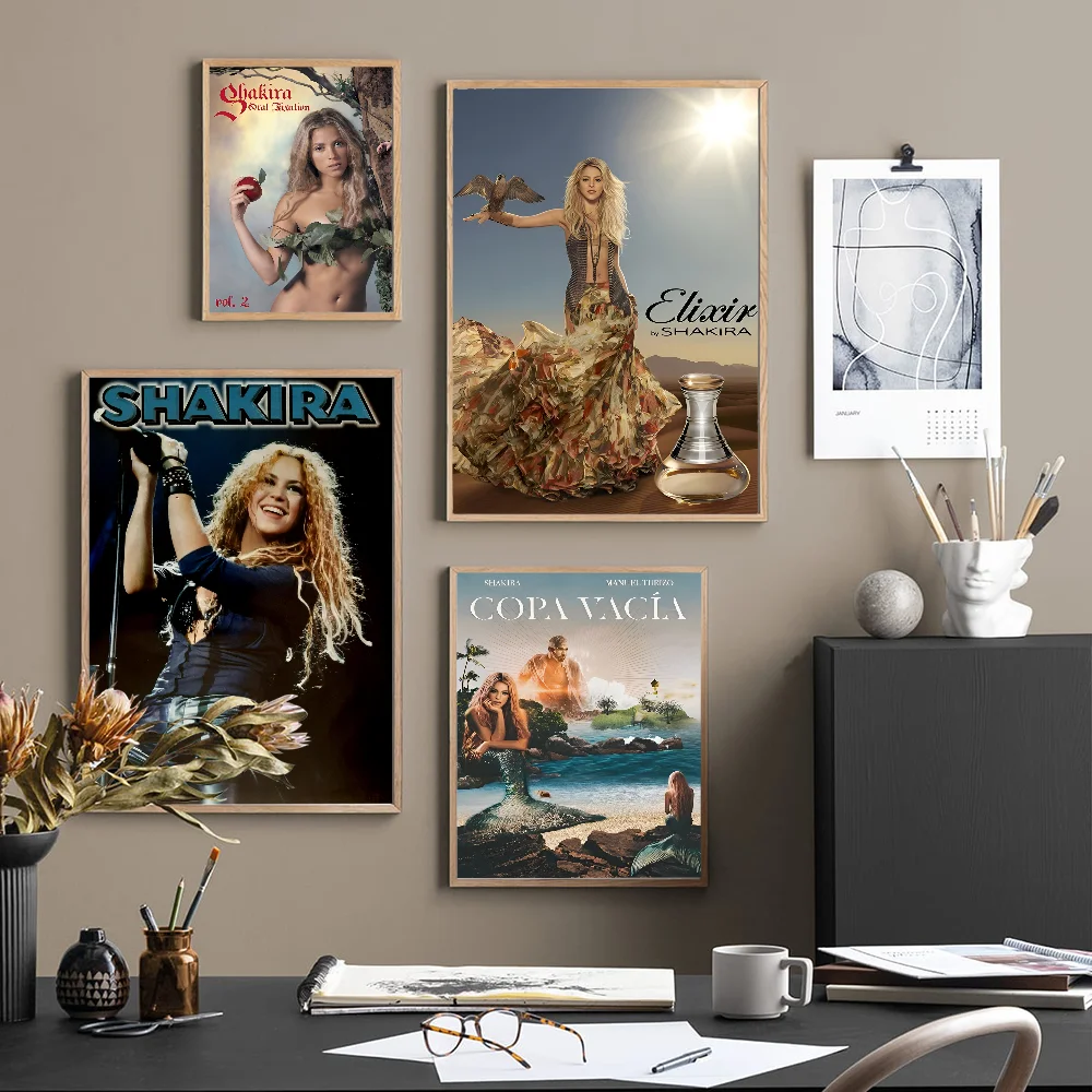 Singer S-Shakira Good Quality Prints And Posters Vintage Room Home Bar Cafe Decor Aesthetic Art Wall Painting