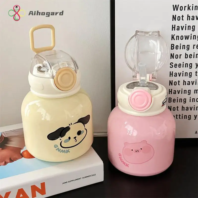 Stylish Design Thermos Cup Keep Drinks Hot Straw High Score Durable 2023 New Portable Cartoon Childrens Water Bottle Essentials