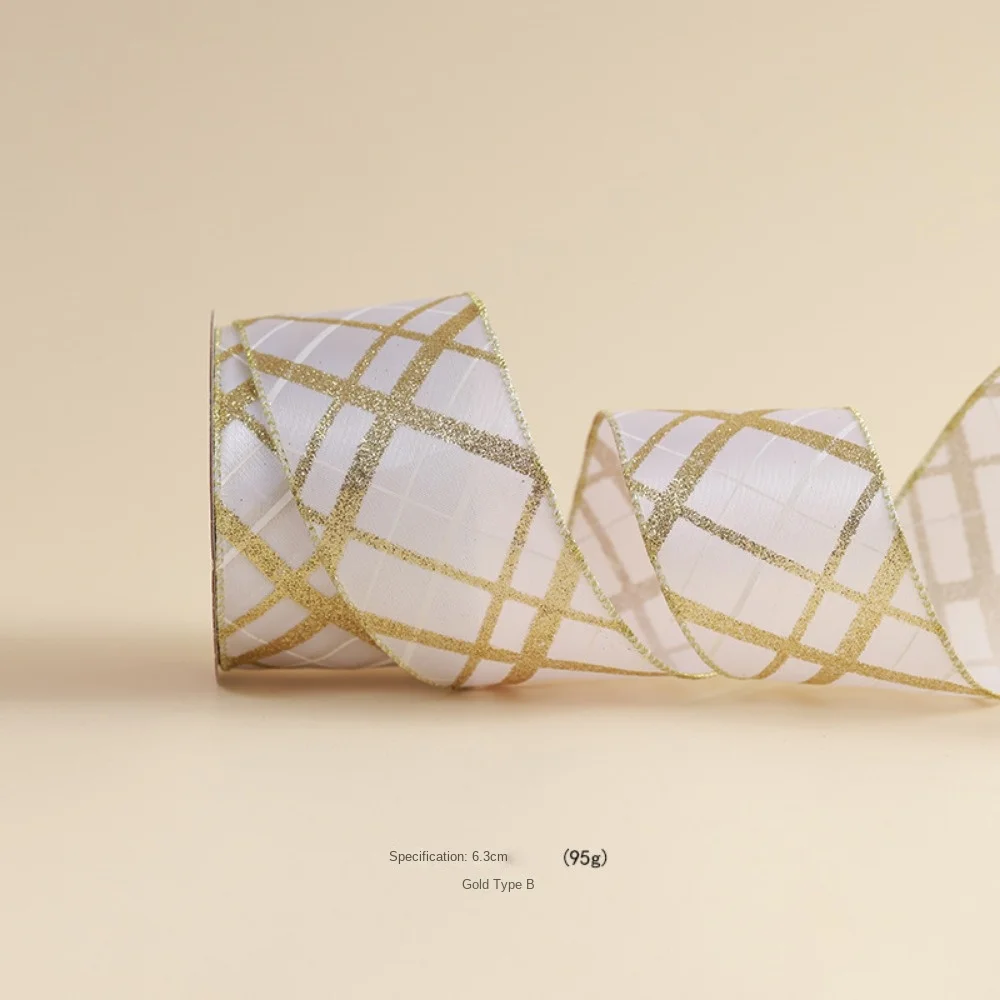 10 ярдов рождественские ленты золото имитация конопли тканая лента с проводной