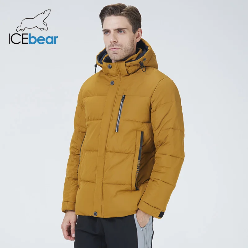 

ICEbear 2023 new hooded winter men's jacket big pocket male coat fashionable men's brand clothing MWD21801I