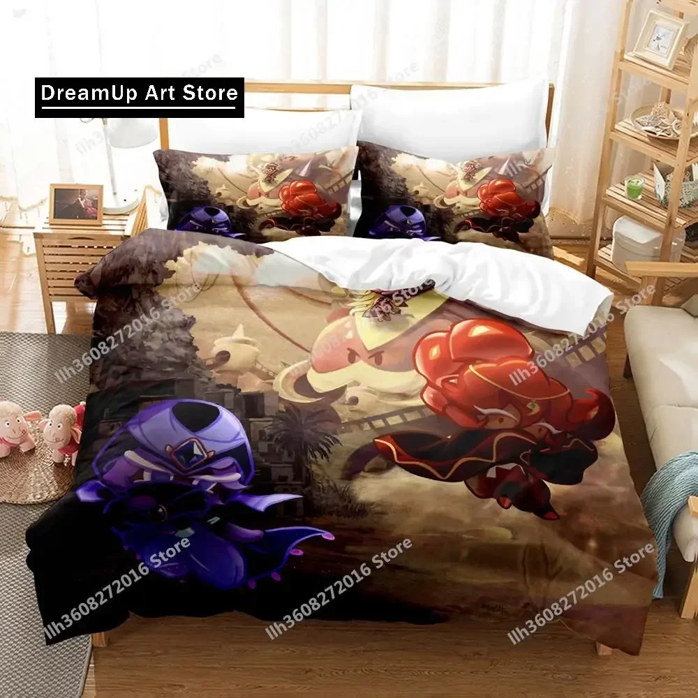 Фото Комплект постельного белья с 3D-печатью Cookie Run OvenBreak Single Twin Full Queen King Size, комплект постельного белья для взрослых и детей, комплекты пододеяльников для спальни №2