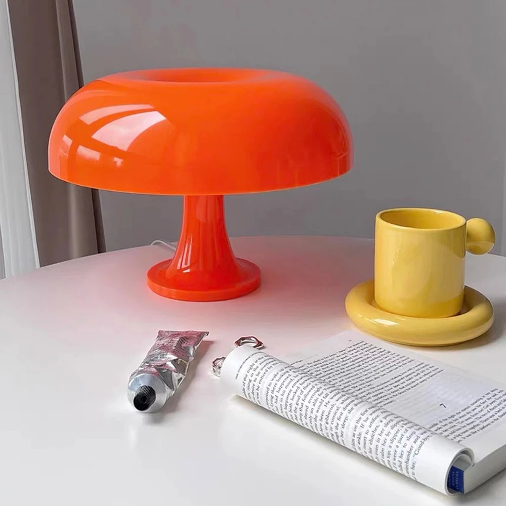 

Orange Danish Mushroom Table Lamp Ornament Light for BedRoom Interior Lighting Desk Lamp Bedside Lamps Decoration Lighting