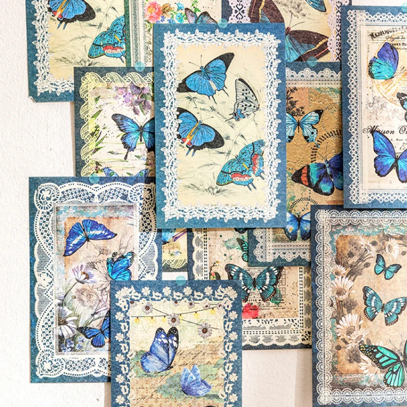 

50 листов, винтажные кружевные бумажные бабочки для скрапбукинга