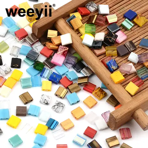 Czech glass beads with 2 holes of 5x5x2 mm for needlework, manufacturing jewelry, vintage accessories for Miyuki bracelets