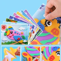 diy cartoon animal 3d eva foam sticker for kids puzzle handmade early learning educational toys children craft gift
