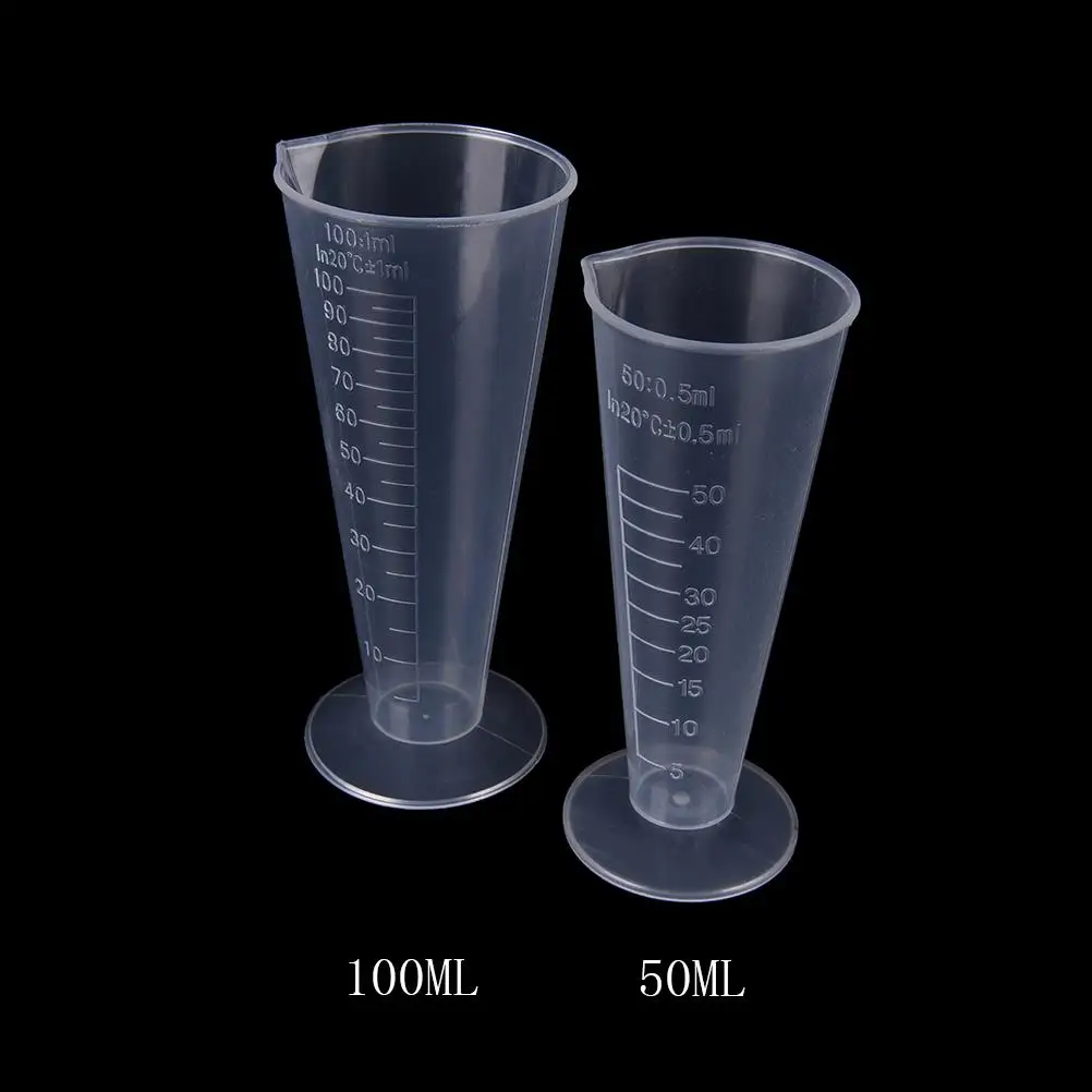 

50/100mL Plastic Measuring Cup Jug Pour Spout Surface Kitchen Tools Kitchen School Laboratory Accessories